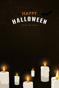 Happy Halloween candle elements on black background vector