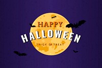 Full moon pattern on purple Halloween background vector