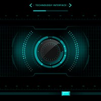 Technology interface template design elements vector