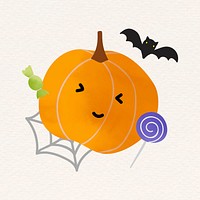 Cute jack o&#39;lantern Halloween design element vector