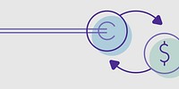 Currency exchange design element banner vector