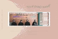 Boy band concert ticket template