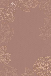 Blank golden floral frame vector