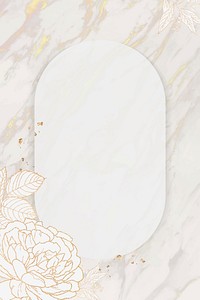 Shimmering floral golden frame vector