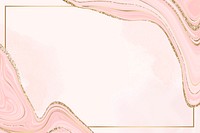 Gold frame psd pink marble paint