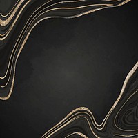 Gold and black fluid patterned background vector