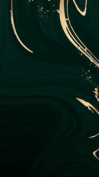 Gold and black fluid patterned mobile phone wallpaper vector