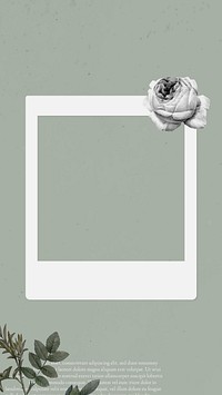 Blank collage photo frame template vector mobile phone wallpaper