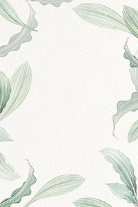 Blank white leafy background vector