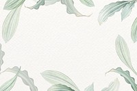 Blank white leafy background vector