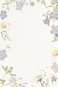 Blank floral frame design vector