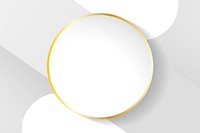 Blank circle white abstract frame vector