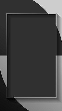 Blank rectangle black abstract frame vector