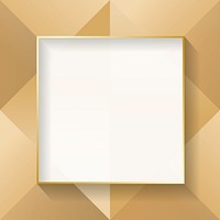 Blank square beige abstract frame vector