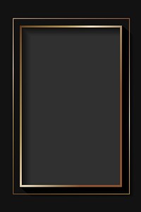 Blank rectangle black abstract frame vector