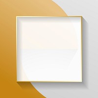 Blank white square abstract frame vector