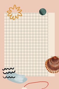 Clam shell pattern on grid background vector