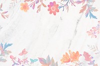 Blank colorful floral frame vector