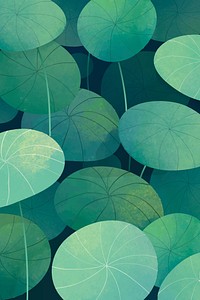 Green leafy pennyworth background vector