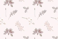 Floral seamless pattern on gray background vector