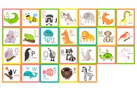 Illustration of alphabet animals design