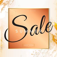 Shop summer sale promotion vector