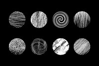Black circular design collection vector
