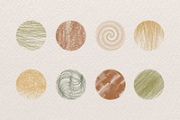 Earth tone circular design collection vector