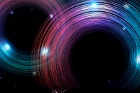 Colorful circular design on a black sparkly background vector