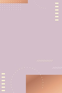 Modern copper geometric pattern on a pale purple background vector