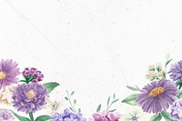 Purple flowers pattern on white background vector