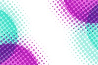 Circle purple and teal halftone pattern background vector