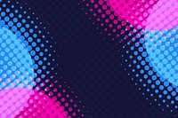 Circle blue and pink halftone pattern background vector