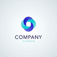 Blue creative company slogan vector