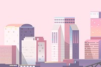 Urban scene scene at dusk background vector