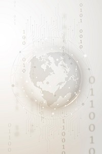 Futuristic global network technology vector