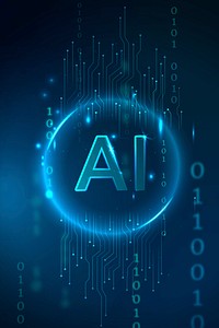 Futuristic AI global technology vector