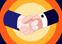 Professional business handshake design vector