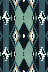 Dark green seamless geometric patterned background vector