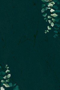 Hand drawn eucalyptus leaf pattern on dark background vector