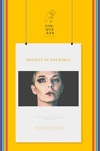 Believe in yourself transgender poster vector