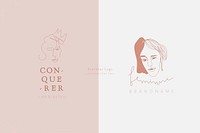 I am beautiful brand logo collection vector