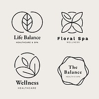 Healthcare center logo template vector set