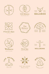 Healthcare center logo template vector set