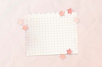 Pink stars on a blank paper vector