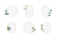 Floral frame collection design vector