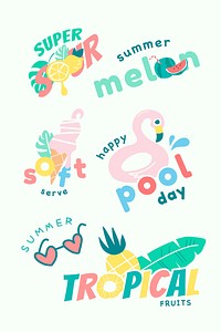 Cute fun summer collection vector