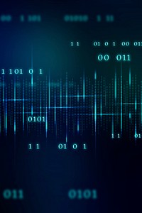 Stream of binary code design vector