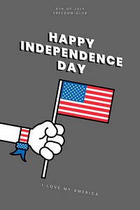 Happy American independence day poster vector
