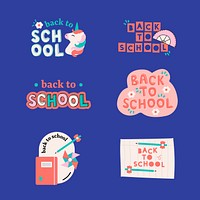 Back to school design elements vector set